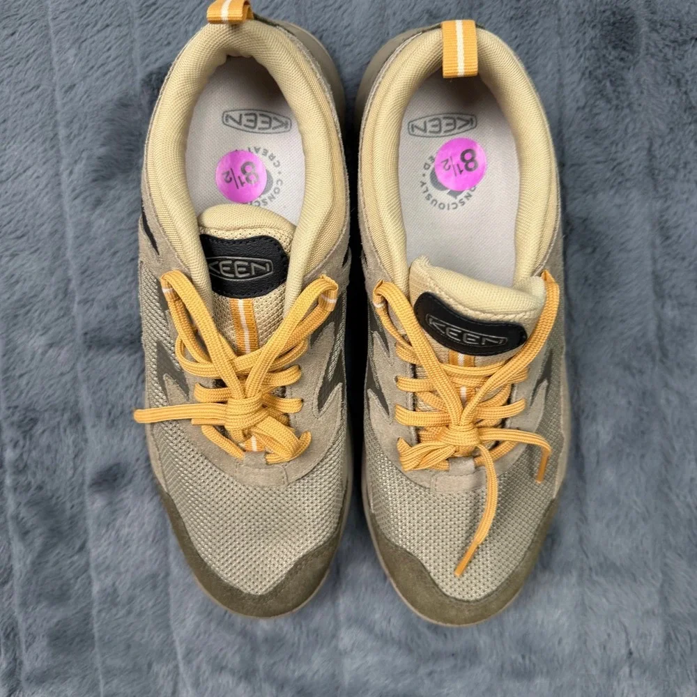 KEEN Zionic Low Hiking Shoes Mens 8.5 Trail Sneakers Tan Olive 1022301